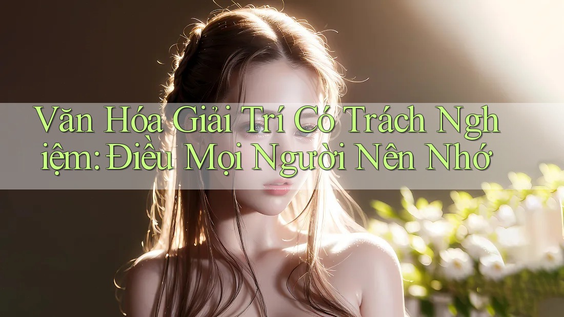 Văn Hóa Giải Trí Có Trách Nghiệm: Điều Mọi Người Nên Nhớ