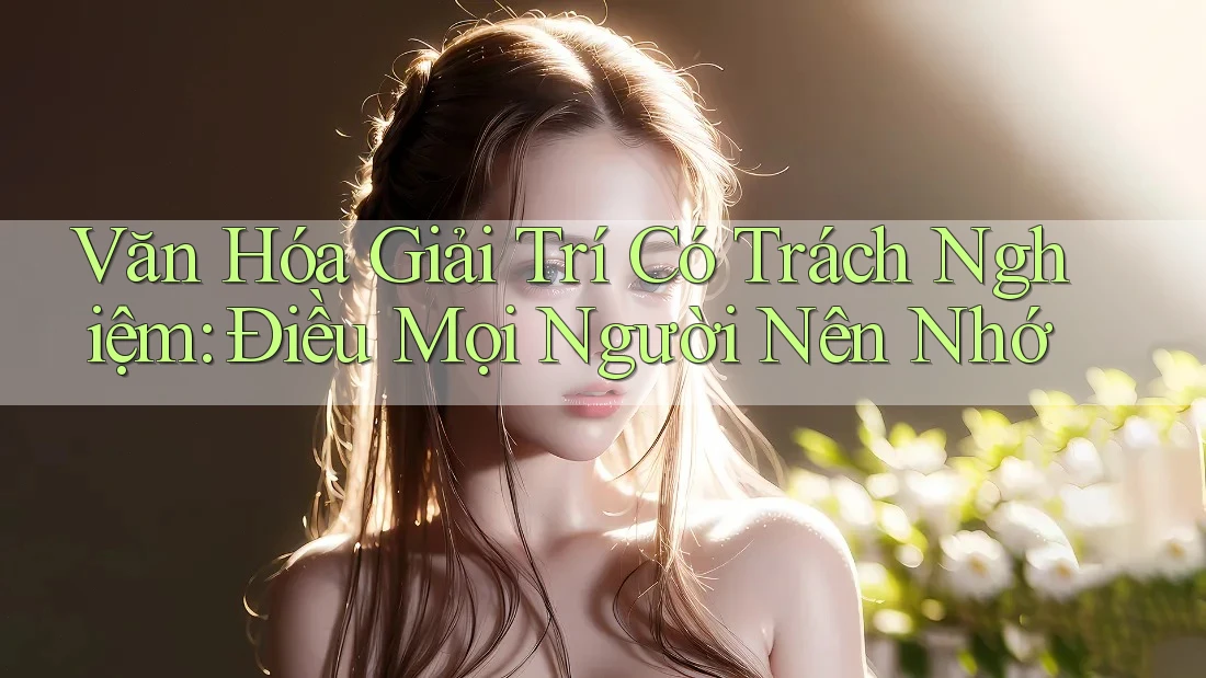 Văn Hóa Giải Trí Có Trách Nghiệm: Điều Mọi Người Nên Nhớ
